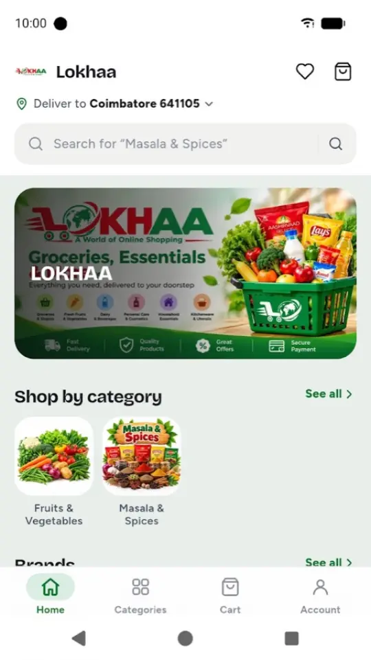Lokhaa app home screen