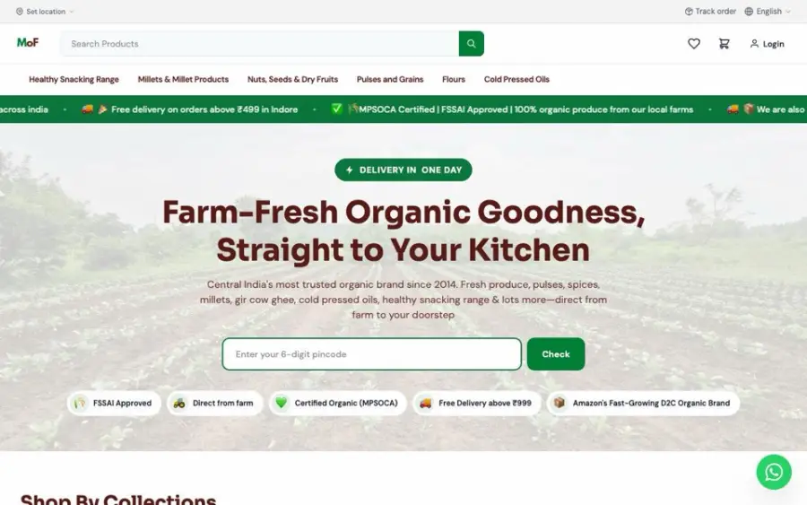 Mangalam Organic website
